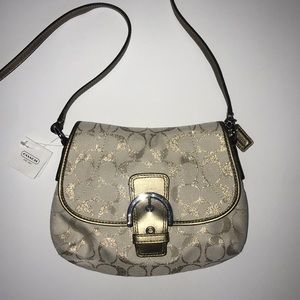 NWT coach soho metallic C crossbody